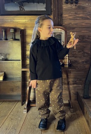 画像1: 【2025AWFITH412】ハイゲージ天竺フリルカラーTシャツ