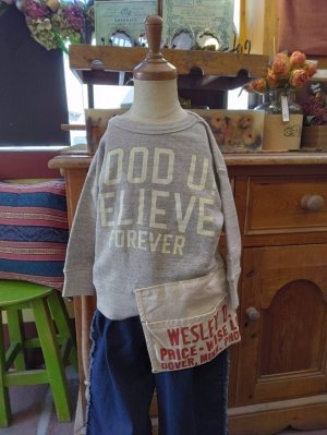 画像1: 【2025AWデニムダンガリー430】裏毛エプロンスウェット