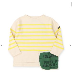 画像: 【2025AWデニムダンガリー434】天竺ボーダープリントPENNIE　TEE