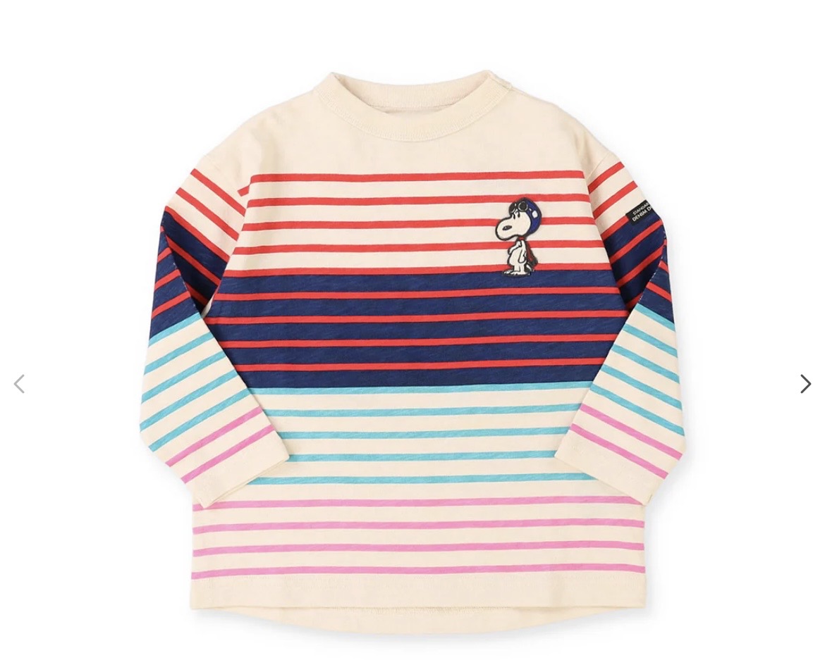 画像1: 【2025AWデニムダンガリーS493】天竺SNOOPYボーダーPT TEE